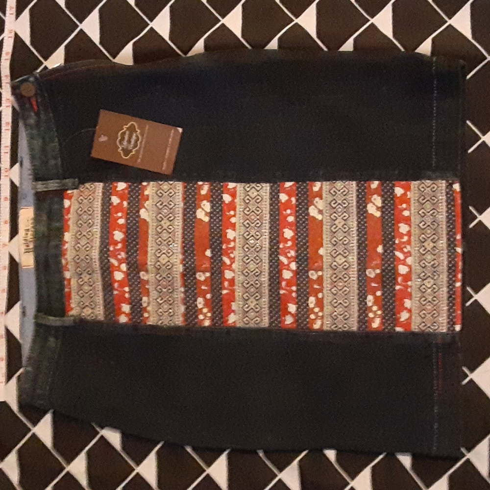 Anthropology holding horses tapestry jean shirt, size 25 - Picture 2 of 8